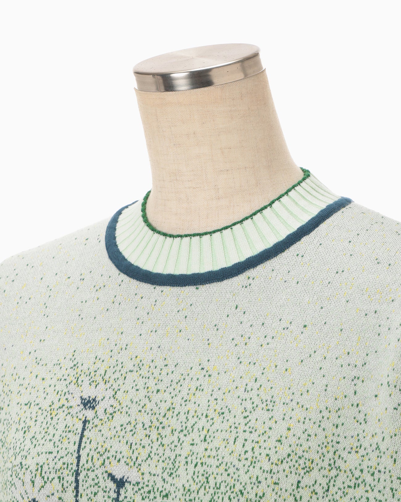 Floral Jacquard Graphic Knit Top - green - Mame Kurogouchi