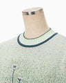 Floral Jacquard Graphic Knit Top - green