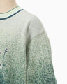Floral Jacquard Graphic Knit Top - green