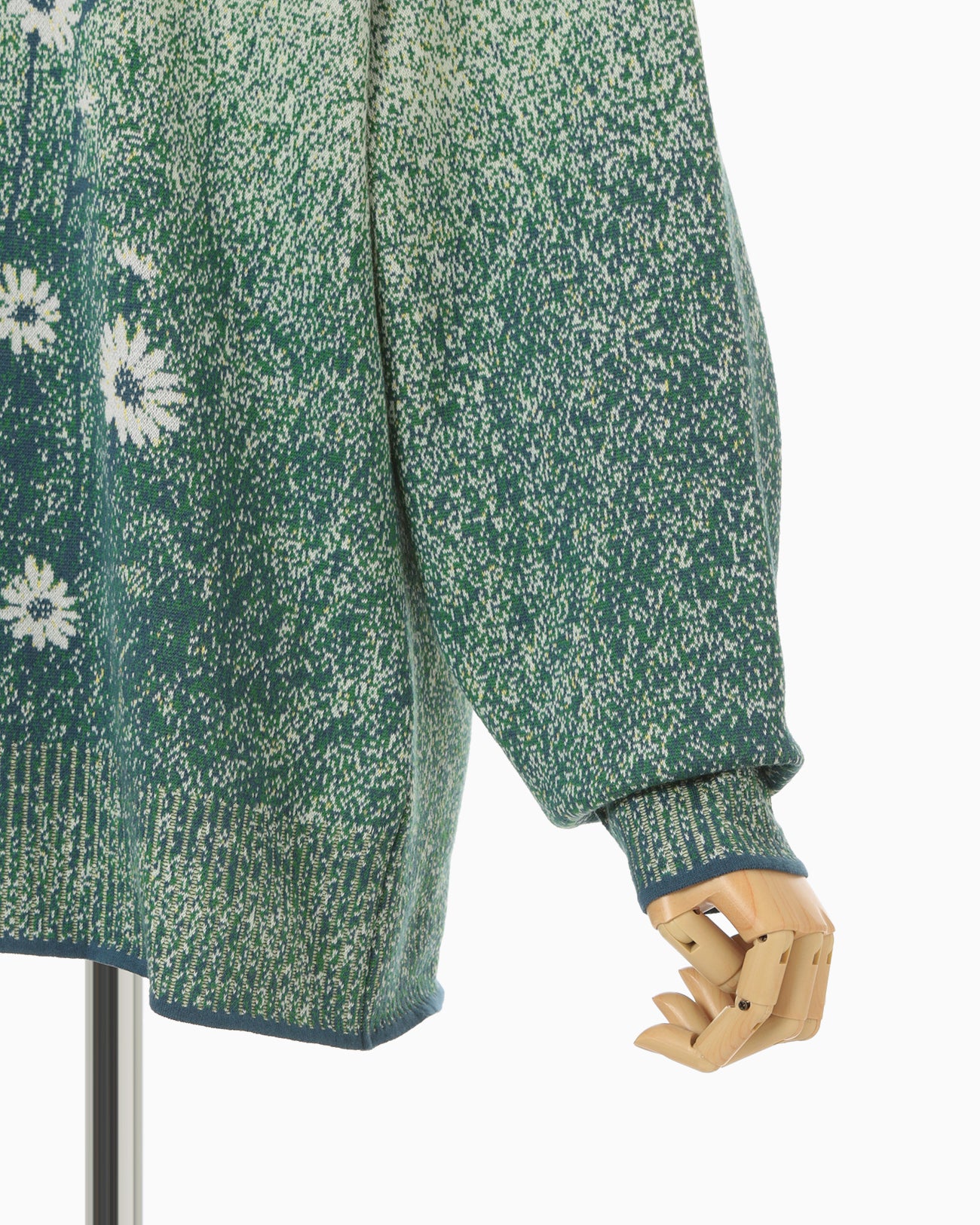 Floral Jacquard Graphic Knit Top - green - Mame Kurogouchi