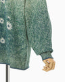 Floral Jacquard Graphic Knit Top - green
