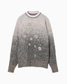 Floral Jacquard Graphic Knit Top - purple