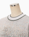 Floral Jacquard Graphic Knit Top - purple
