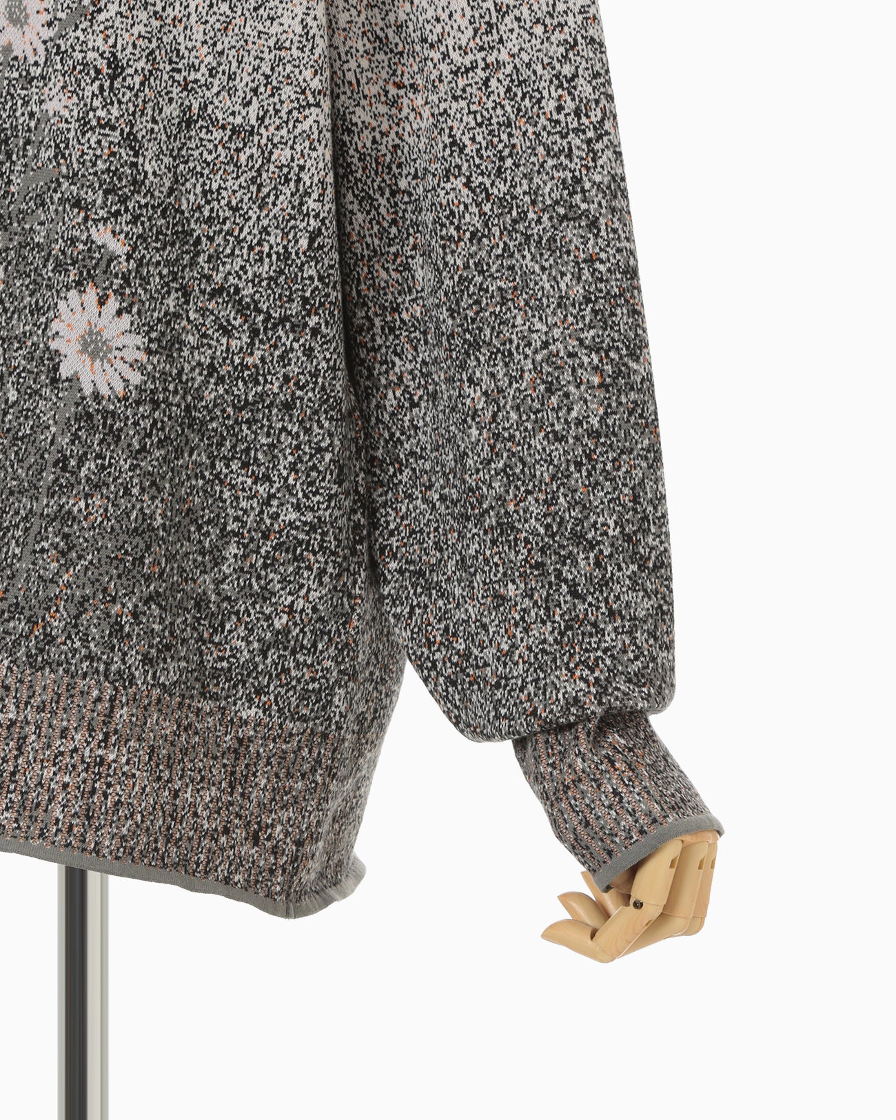 Floral Jacquard Graphic Knit Top - purple - Mame Kurogouchi