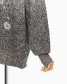 Floral Jacquard Graphic Knit Top - purple