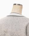 Floral Jacquard Graphic Knit Top - purple