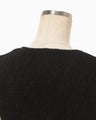 Sheer Jacquard Mole Knit Vest - black