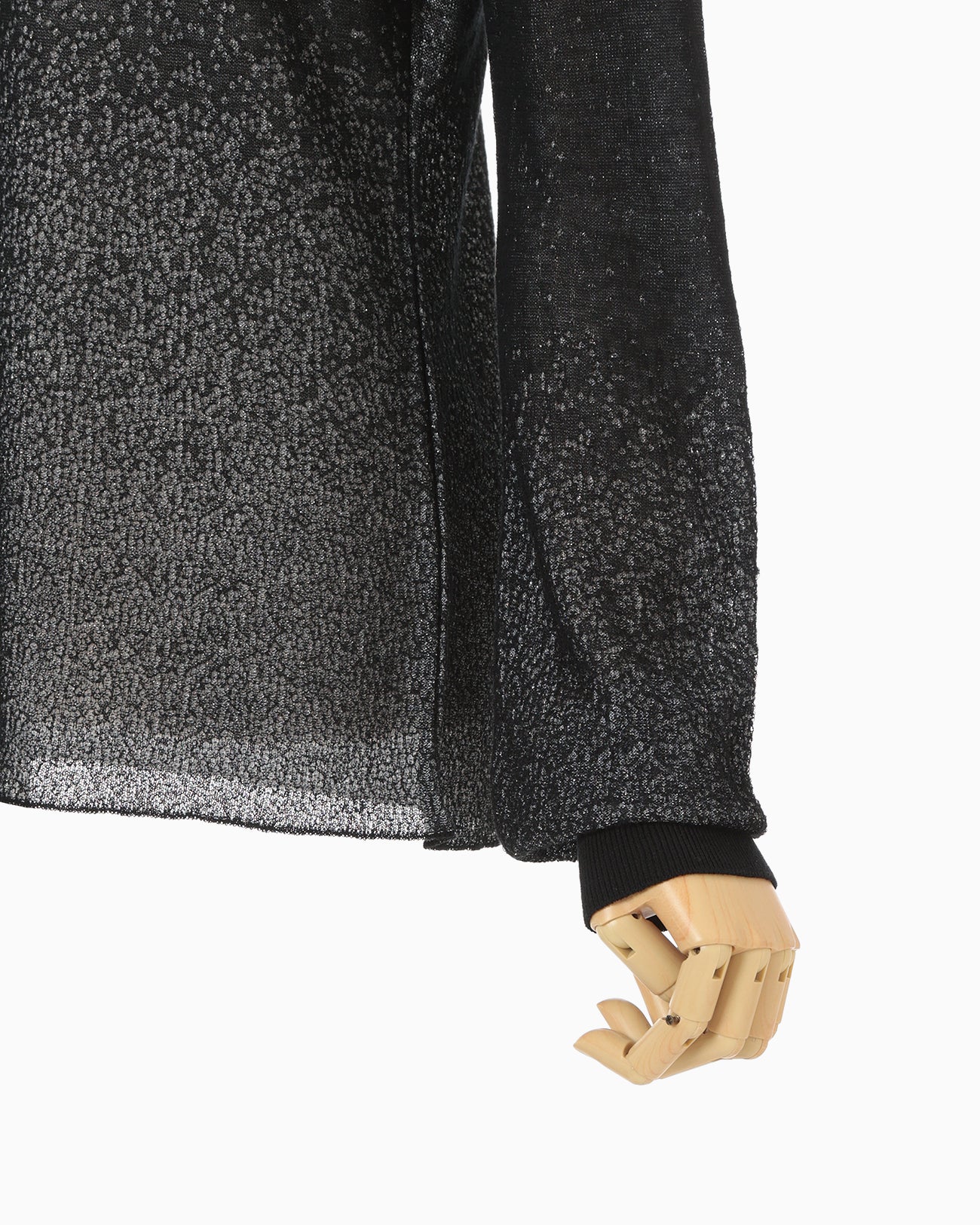 Mame Kurogouchi サイズ2 Half Zip Gradation Knit Top - black - Mame Kurogouchi