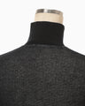 Half Zip Gradation Knit Top - black