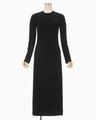 Double Face Knit Dress - black