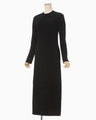 Double Face Knit Dress - black