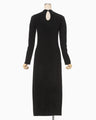 Double Face Knit Dress - black