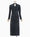 Double Face Knit Dress - navy