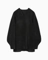 Double Face Knit Top - black