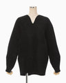 Double Face Knit Top - black
