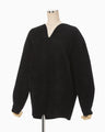 Double Face Knit Top - black