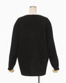 Double Face Knit Top - black