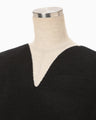Double Face Knit Top - black