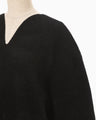 Double Face Knit Top - black
