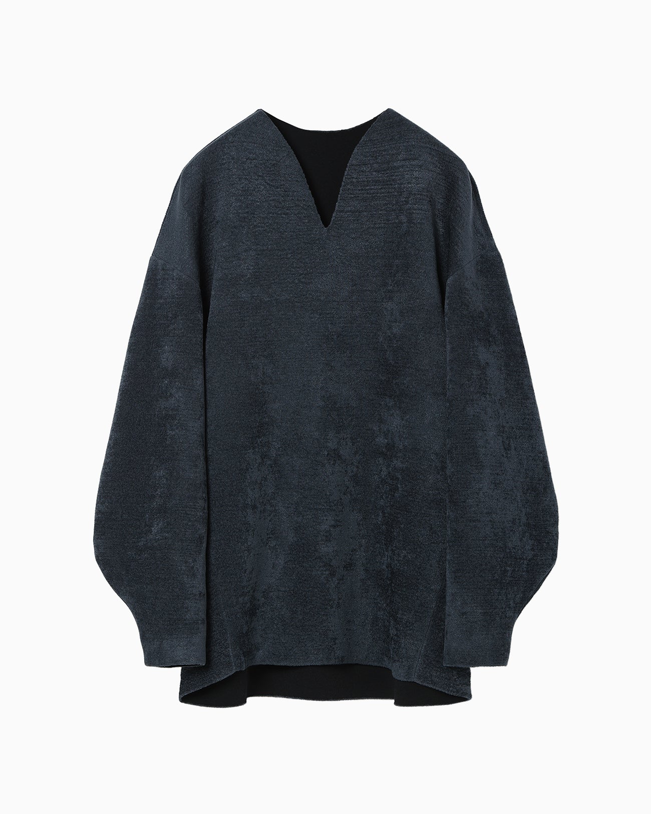 Double Face Knit Top - navy - Mame Kurogouchi
