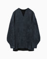 Double Face Knit Top - navy