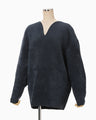Double Face Knit Top - navy