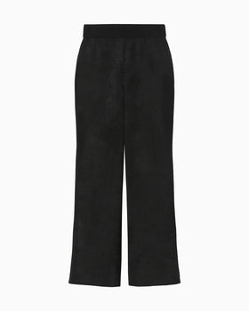 Double Face Knit Trousers - black