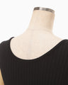Ribbed Eyelet Knit Dress - black