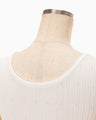 Ribbed Eyelet Knit Dress - white