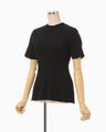 Ribbed Eyelet Knit Short Sleeve Top - black