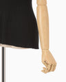 Ribbed Eyelet Knit Short Sleeve Top - black