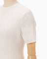 Ribbed Eyelet Knit Short Sleeve Top - white