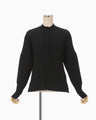 Knit Lace Cardigan - black