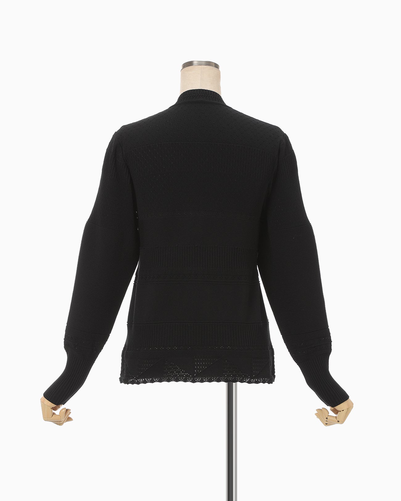 Knit Lace Cardigan - black - Mame Kurogouchi