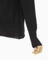 Knit Lace Cardigan - black