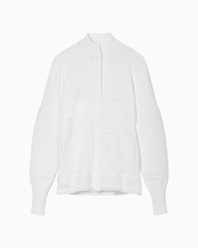 Knit Lace Cardigan - white