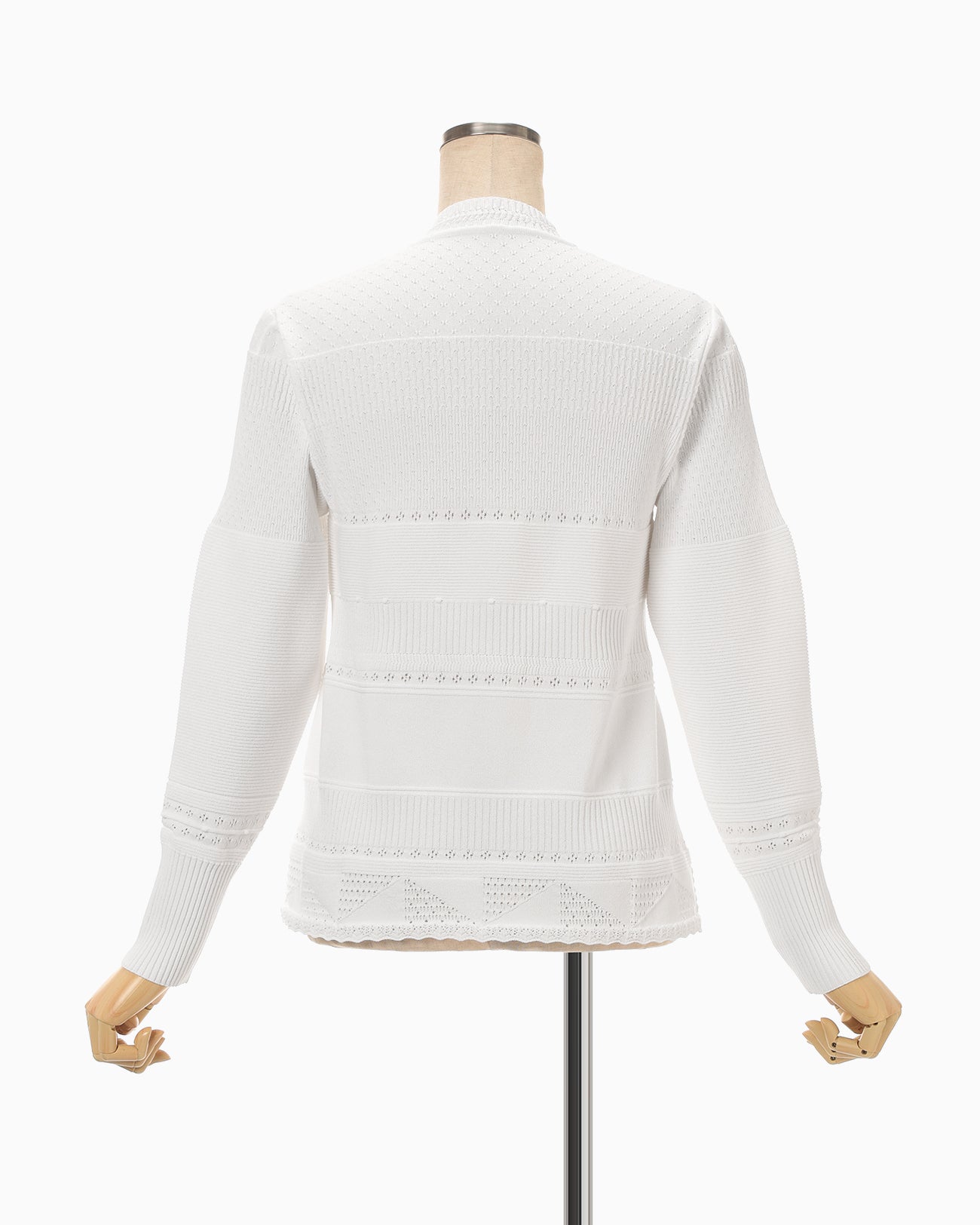 Knit Lace Cardigan - white - Mame Kurogouchi