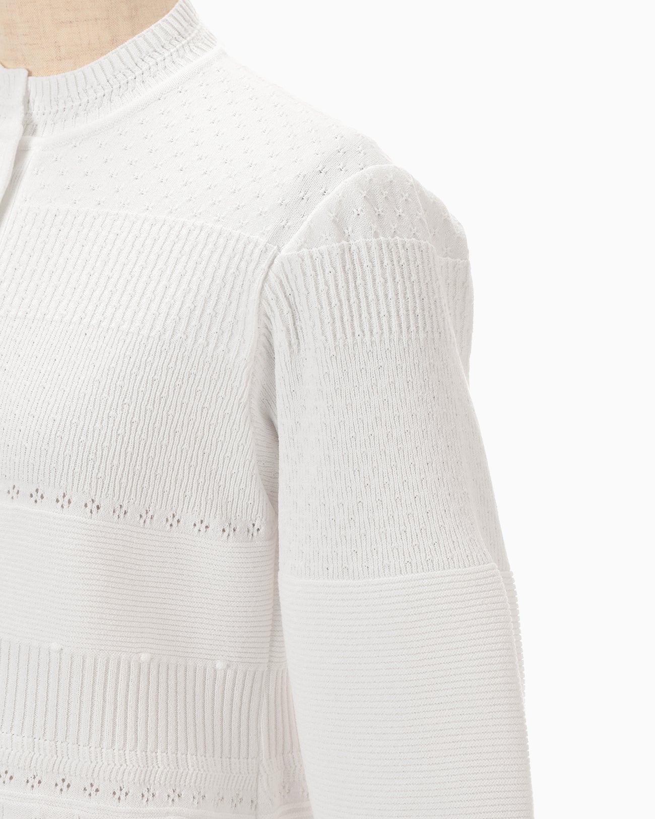 Knit Lace Cardigan - white - Mame Kurogouchi