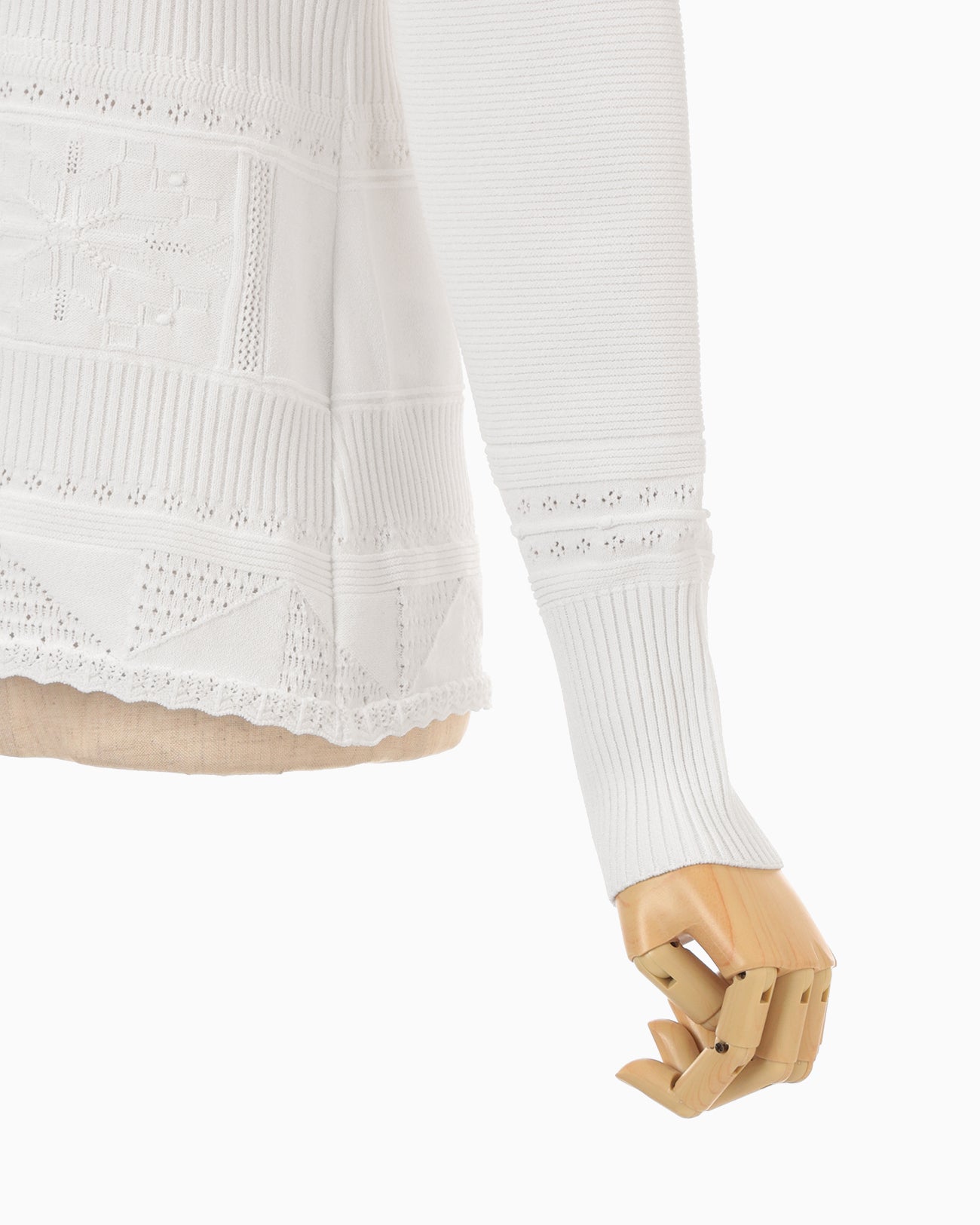 Knit Lace Cardigan - white - Mame Kurogouchi