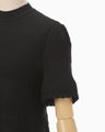 Knit Lace Short Sleeve Top - black