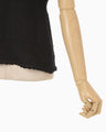Knit Lace Short Sleeve Top - black