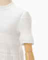 Knit Lace Short Sleeve Top - white