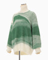 Wool Mohair High Neck Knit Top - green