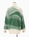 Wool Mohair High Neck Knit Top - green