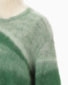 Wool Mohair High Neck Knit Top - green