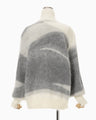 Wool Mohair High Neck Knit Top - grey