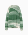 Wool Mohair Crew Neck Knit Top - green