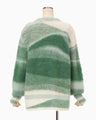 Wool Mohair Crew Neck Knit Top - green