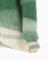 Wool Mohair Crew Neck Knit Top - green