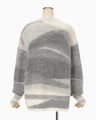Wool Mohair Crew Neck Knit Top - grey